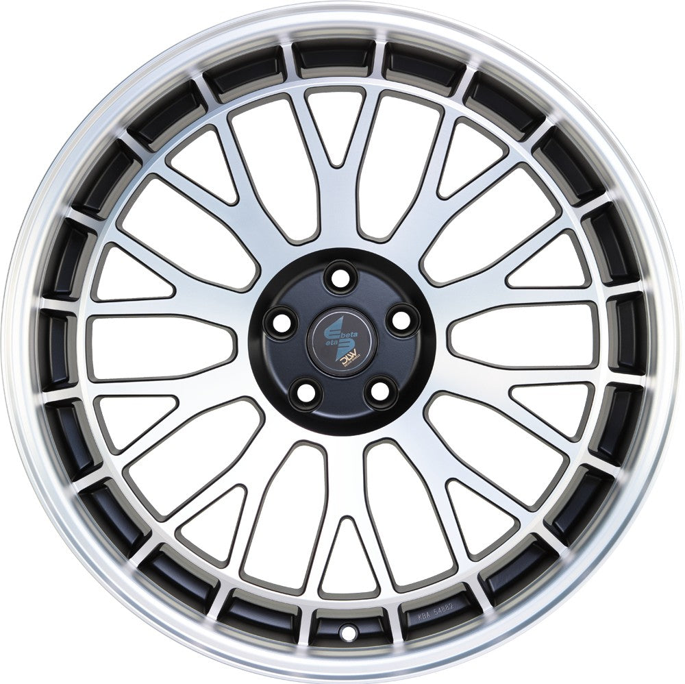 Etabeta Unit black matt lip spokes polished 9x21 ET40 - LK5/112 ML66.5 – Bild 2