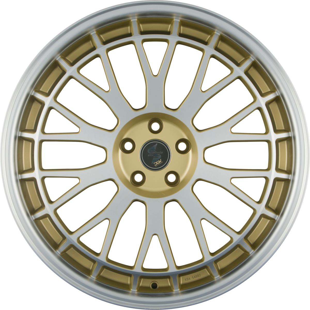 Etabeta Unit gold lip spokes polish Alufelge 9.5x21 Zoll ET50 LK 5x112 ML66.5 – Bild 3