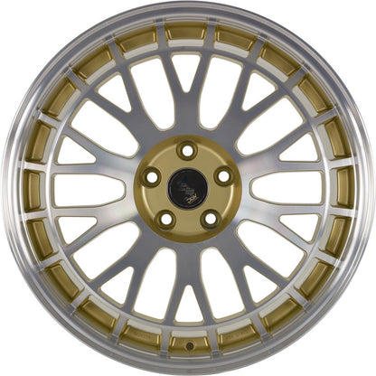 Etabeta Unit gold lip spokes polish Alufelge 9.5x21 Zoll ET50 LK 5x112 ML66.5 – Bild 2