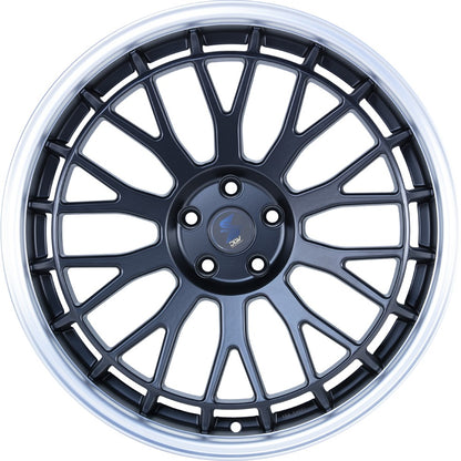 Etabeta Unit black matt lip polished Alufelge 9.5x21 Zoll ET50 LK 5x112 ML66.5 – Bild 2
