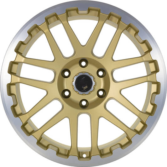 Etabeta Combat gold matt lip + cap polished 10x22 ET45 - LK6/139.7 ML93.1 – Bild 2