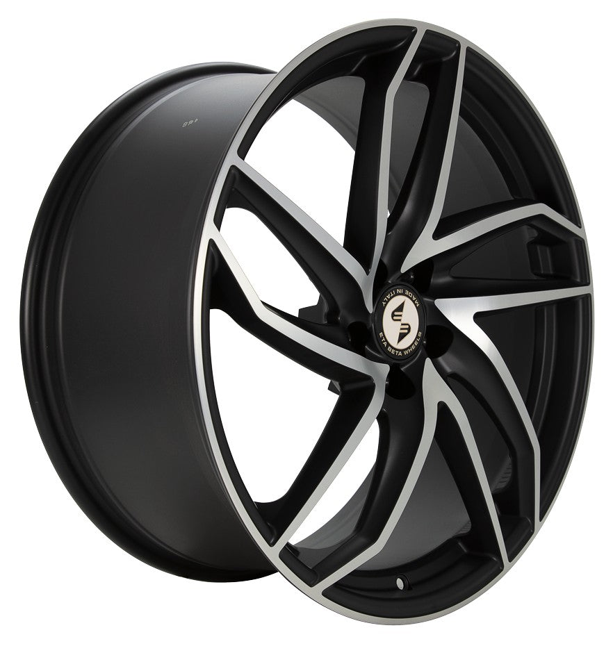 Etabeta Heron black matt full polished Alufelge 8.5x19 Zoll ET45 LK 5x112 ML78.1 – Bild 3