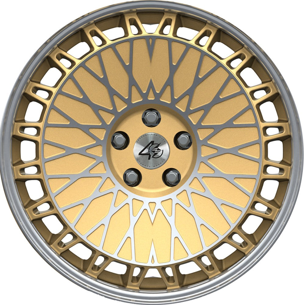 Etabeta EB40 gold matt lip face Alufelge 8.5x19 Zoll ET45 LK 5x112 ML73.06 – Bild 2