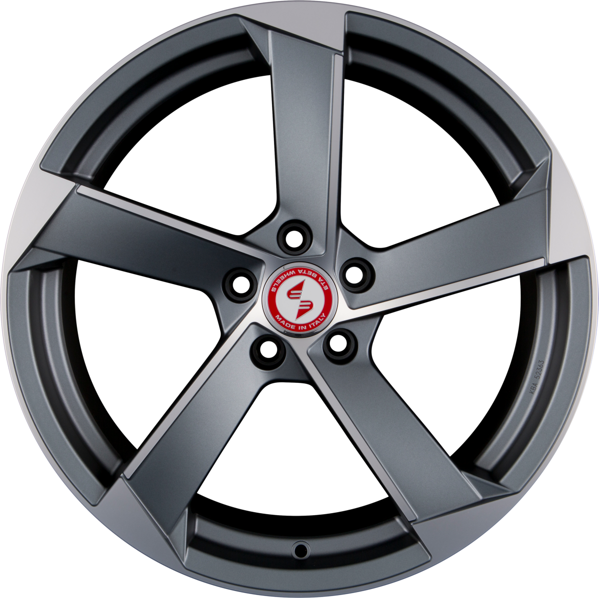 Etabeta Magic Anthracite Matt Full Polish Alufelge 8x18 Zoll ET40 LK 5x112 ML66.6