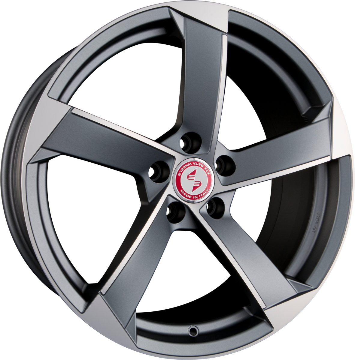 Etabeta Magic Anthracite Matt Full Polish Alufelge 8x18 Zoll ET40 LK 5x112 ML66.6 – Bild 2