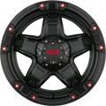 Tuff A.T. T10 Black Matt with Red Accents Alufelge 9x18 Zoll ET12 LK 5x114.3 ML78.1