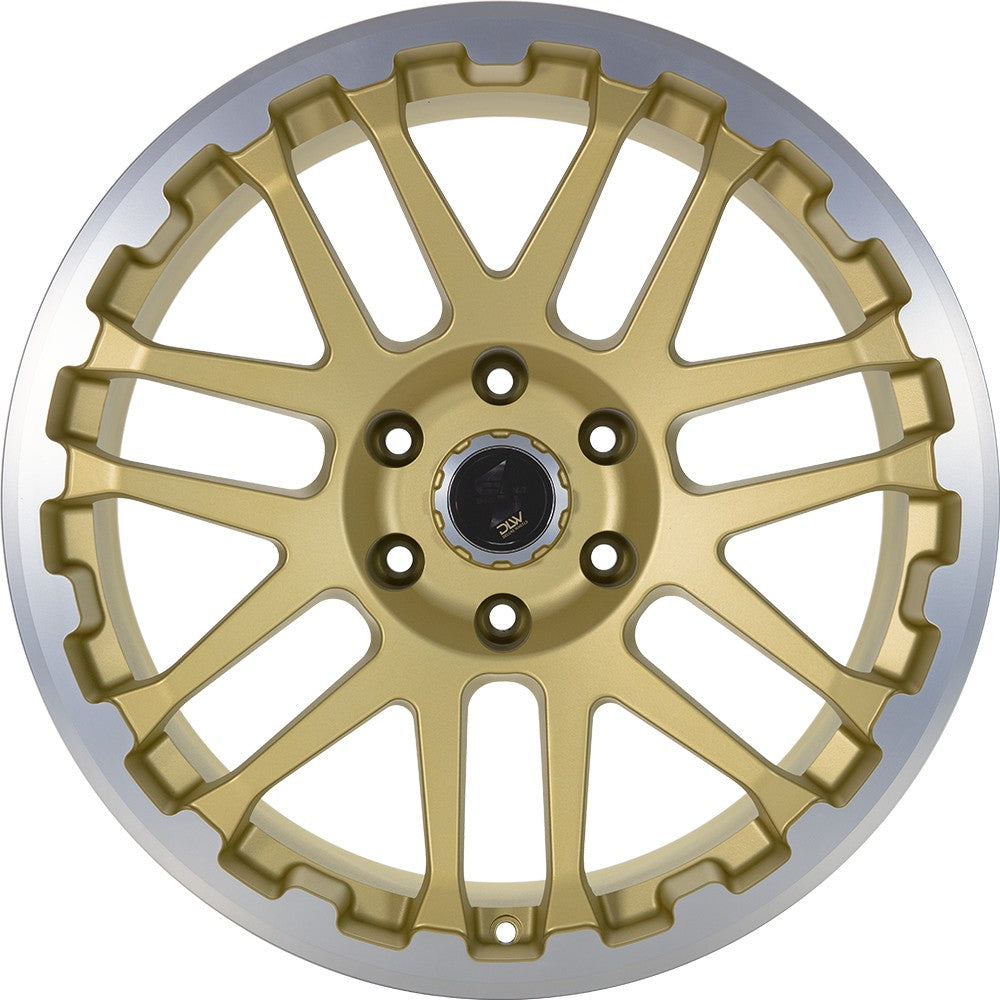 Etabeta Combat gold matt lip + cap polished Alufelge 9x20 Zoll ET42 LK 5x120 ML65.1 – Bild 2