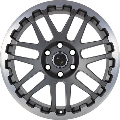 Etabeta Combat anthracite matt lip + cap polished Alufelge 9x20 Zoll ET40 LK 5x127 ML71.6 – Bild 2
