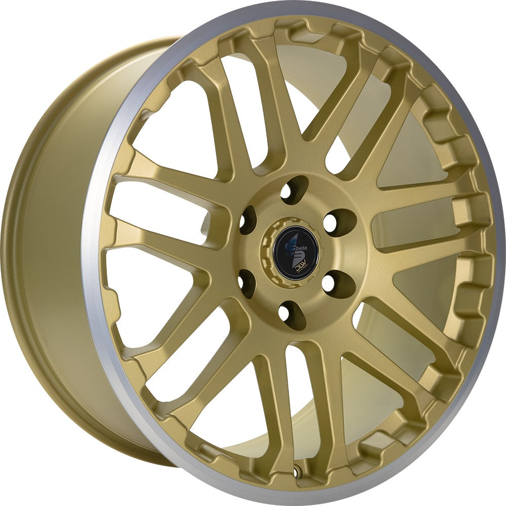 Etabeta Combat gold matt lip polished Alufelge 8x18 Zoll ET45 LK 6x139.7 ML93.1