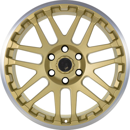 Etabeta Combat gold matt lip polished Alufelge 8x18 Zoll ET45 LK 6x139.7 ML93.1 – Bild 2