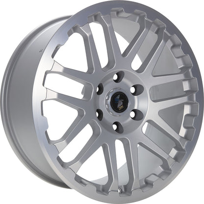 Etabeta Combat silver matt lip + cap polished Alufelge 8x18 Zoll ET45 LK 6x139.7 ML93.1