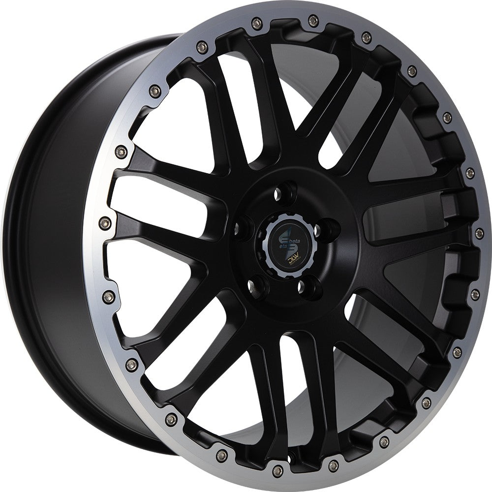 Etabeta Combat CV black matt lip + cap polished Alufelge 9x20 Zoll ET40 LK 5x120 ML72.6
