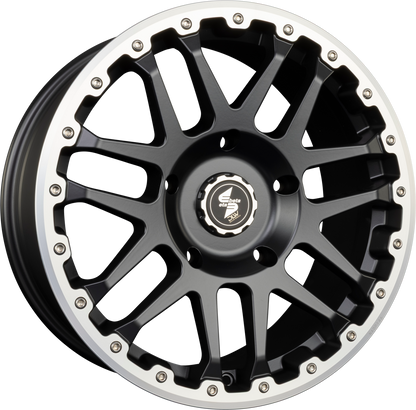 Etabeta Combat CV Black Matt Lip + Cap Polish Alufelge 8x18 Zoll ET40 LK 5x127 ML71.6 – Bild 4