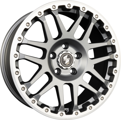 Etabeta Combat CV Anthracite Matt Lip + Cap Polish Alufelge 8x18 Zoll ET50 LK 5x160 ML65.1 – Bild 4