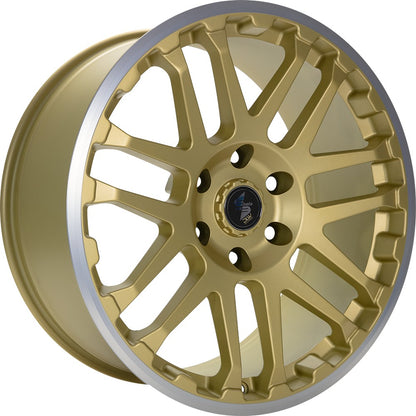 Etabeta Combat gold matt lip polished Alufelge 8x18 Zoll ET50 LK 5x160 ML65.1