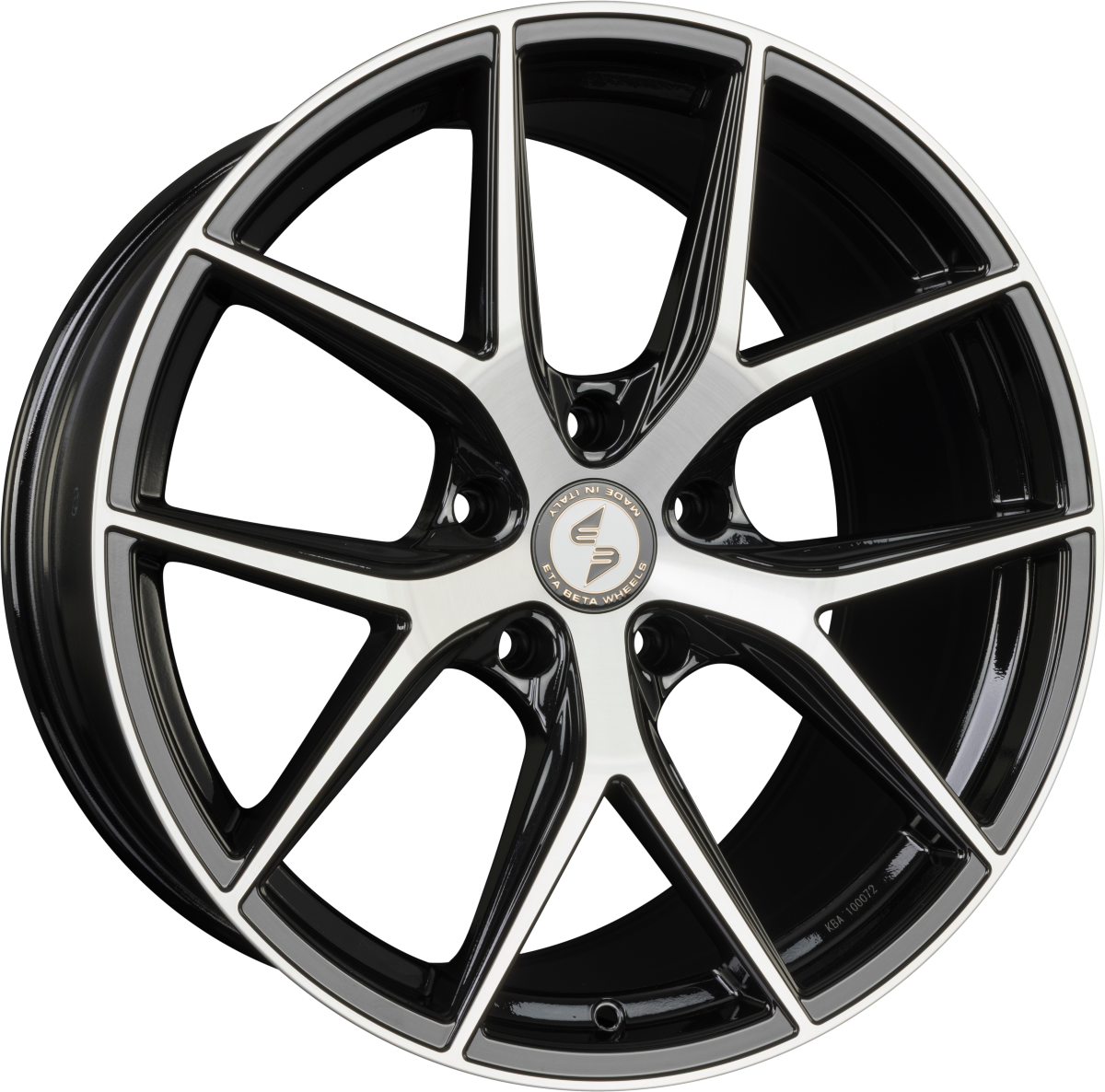 Etabeta Gri-N-K black shiny full polished Alufelge 10x20 Zoll ET38.1 LK 5x130 ML66.5 – Bild 4