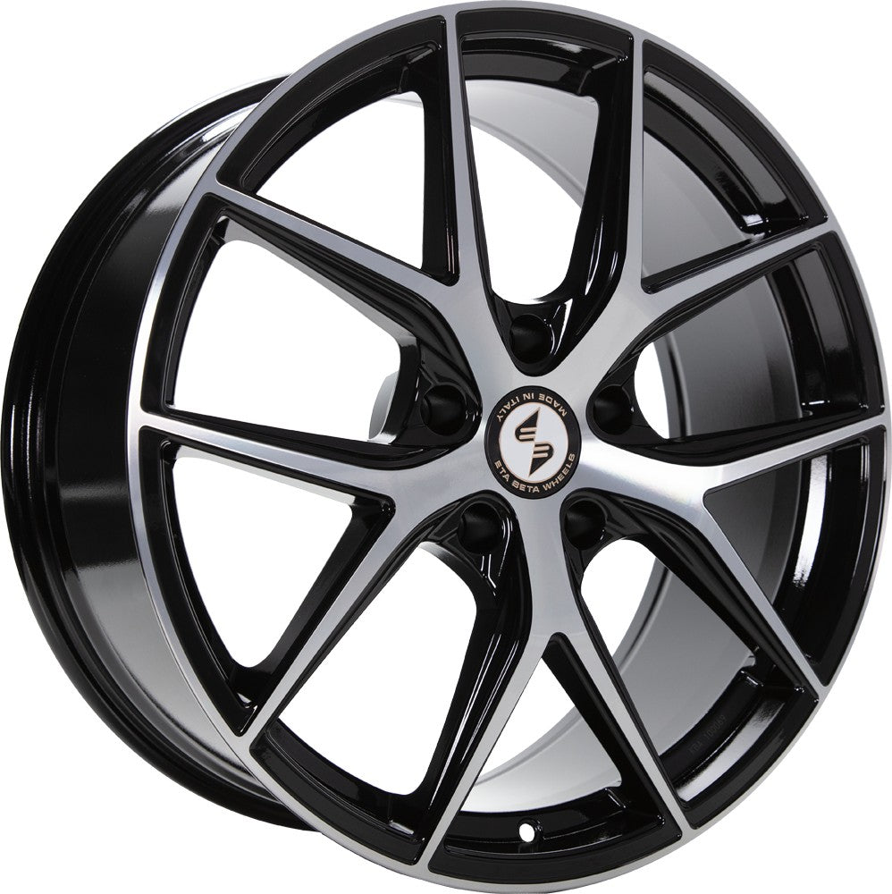 Etabeta Gri-N black shiny full polished Alufelge 9x21 Zoll ET37.1 LK 5x114.3 ML67.1