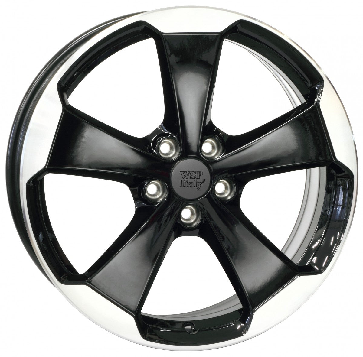 WSP Laceno Golf GTI glossy black polished Alufelge 7.5x19 Zoll ET51 LK 5x112 ML57.1