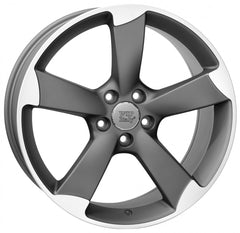 WSP Giasone matt gun metal polished Alufelge 7.5x18 Zoll ET39.5 LK 5x100 ML57.1