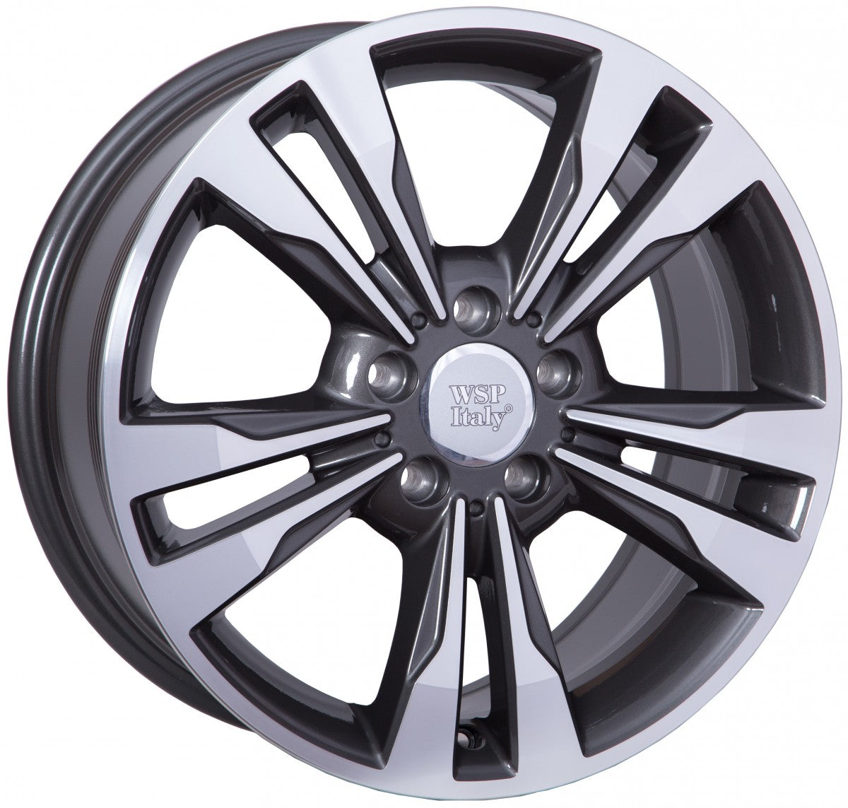 WSP Apollo anthracite polished Alufelge 7.5x17 Zoll ET45 LK 5x112 ML66.6