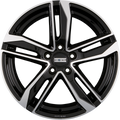 Fondmetal Hexis Glossy Black Machined Alufelge 8x18 Zoll ET29 LK 5x112 ML66.6
