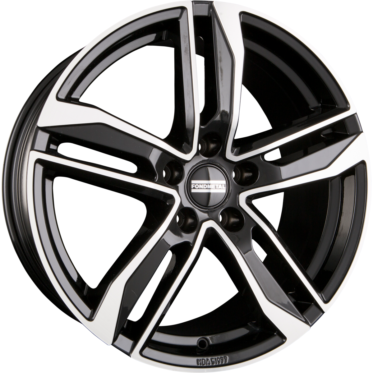 Fondmetal Hexis Glossy Black Machined Alufelge 8x18 Zoll ET29 LK 5x112 ML66.6 – Bild 2