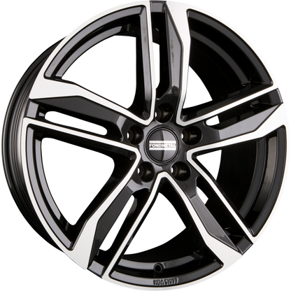 Fondmetal Hexis Glossy Black Machined Alufelge 8x18 Zoll ET29 LK 5x112 ML66.6 – Bild 2