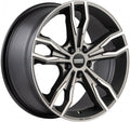 Fondmetal Alke matt titanium machined Alufelge 8x18 Zoll ET34 LK 5x120 ML72.5