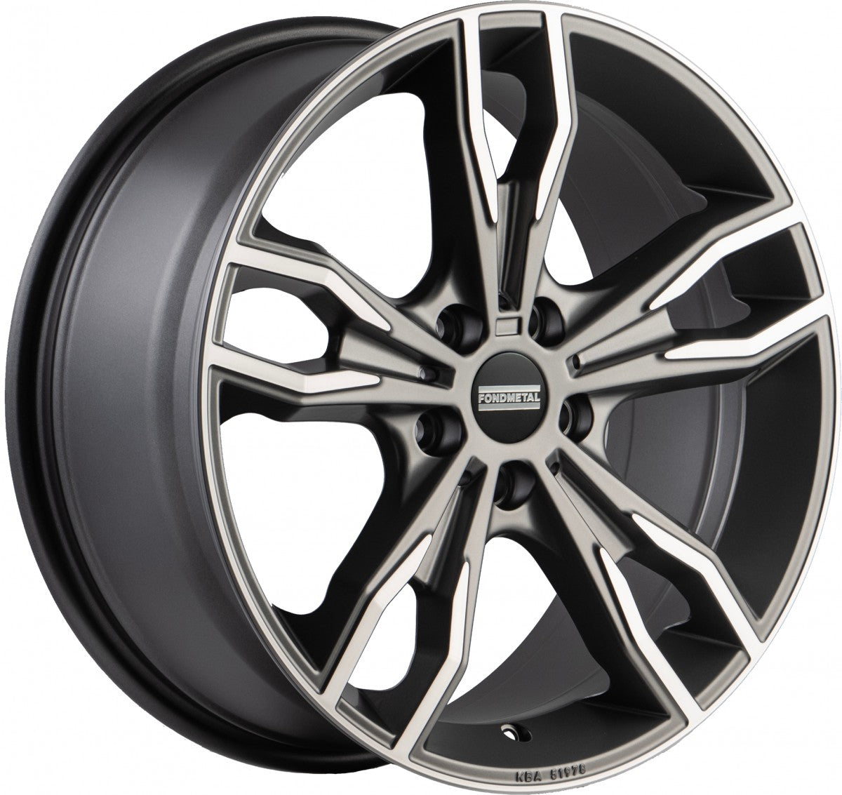 Fondmetal Alke matt titanium machined Alufelge 8x18 Zoll ET34 LK 5x120 ML72.5