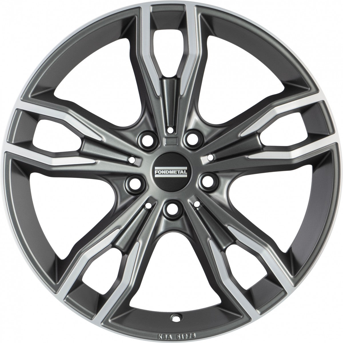 Fondmetal Alke matt titanium machined Alufelge 8x18 Zoll ET34 LK 5x120 ML72.5 – Bild 2