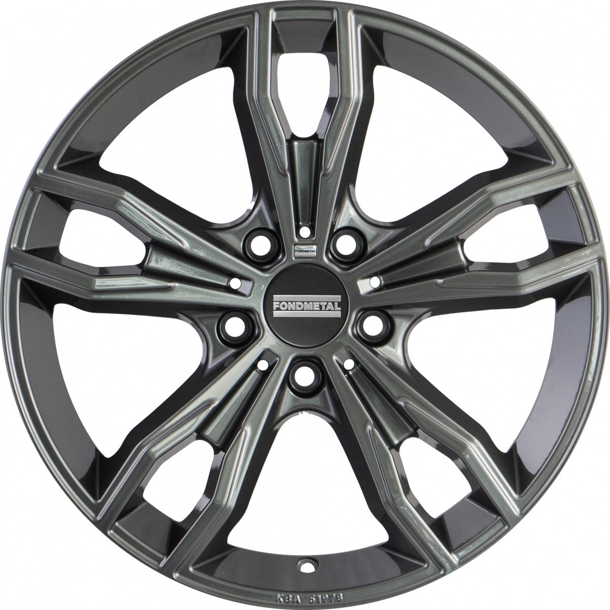Fondmetal Alke glossy titanium Alufelge 9x19 Zoll ET42 LK 5x120 ML72.5 – Bild 2