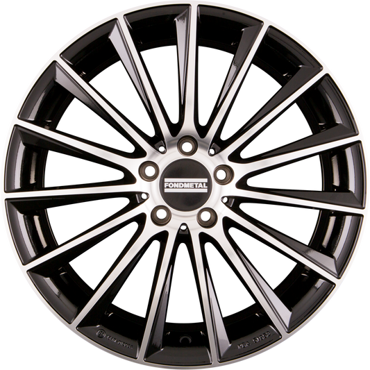 Fondmetal Aidon Glossy Black Machined Alufelge 9.5x20 Zoll ET22 LK 5x112 ML66.6