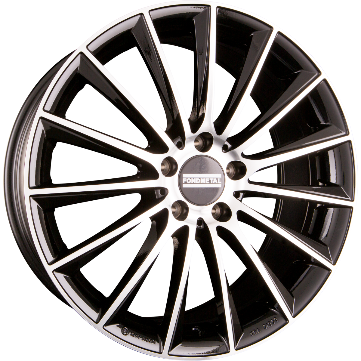 Fondmetal Aidon Glossy Black Machined Alufelge 9.5x20 Zoll ET22 LK 5x112 ML66.6 – Bild 2