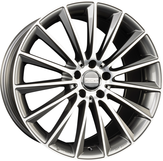 Fondmetal Aidon Glossy Titanium Machined Alufelge 9.5x20 Zoll ET22 LK 5x112 ML66.6 – Bild 2