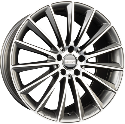 Fondmetal Aidon Glossy Titanium Machined Alufelge 9.5x20 Zoll ET22 LK 5x112 ML66.6 – Bild 2
