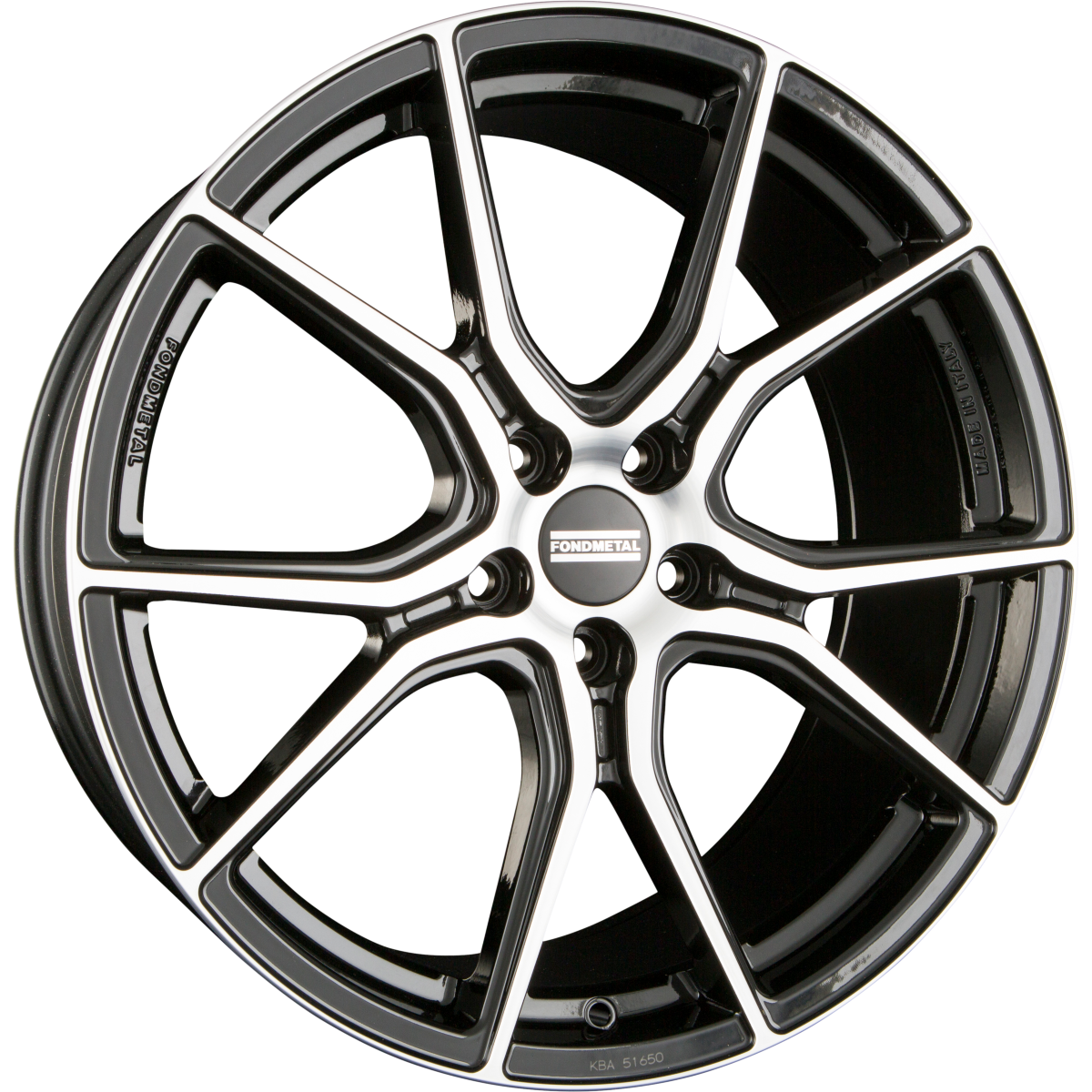 Fondmetal STC-45 Glossy Black Machined Alufelge 10.5x20 Zoll ET45 LK 5x114.3 ML70.7 – Bild 2