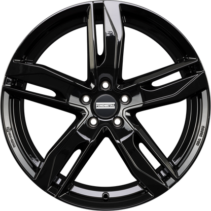 Fondmetal Hexis Glossy Black Alufelge 8x18 Zoll ET29 LK 5x112 ML66.6