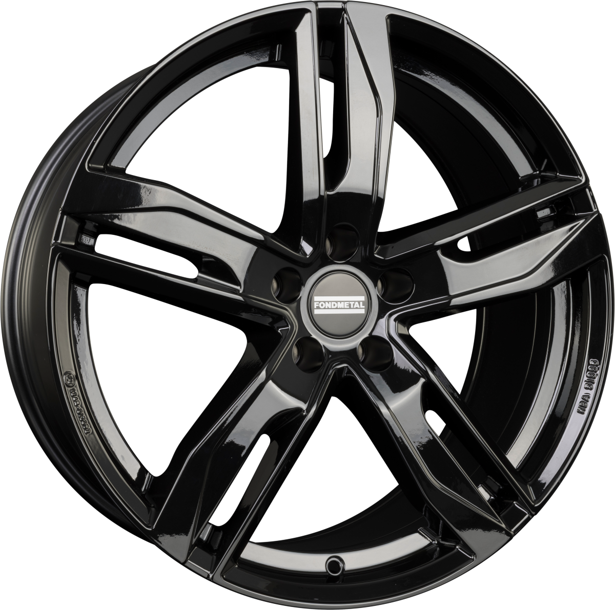 Fondmetal Hexis Glossy Black Alufelge 8x18 Zoll ET29 LK 5x112 ML66.6 – Bild 2