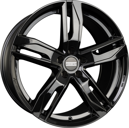 Fondmetal Hexis Glossy Black Alufelge 8x18 Zoll ET29 LK 5x112 ML66.6 – Bild 2