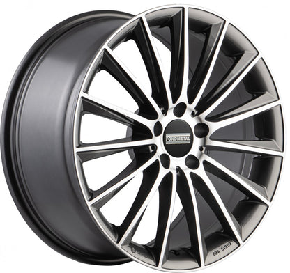 Fondmetal Aidon glossy titanium machined Alufelge 8x18 Zoll ET48 LK 5x112 ML66.5