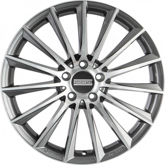 Fondmetal Aidon glossy titanium machined Alufelge 8x18 Zoll ET48 LK 5x112 ML66.5 – Bild 2