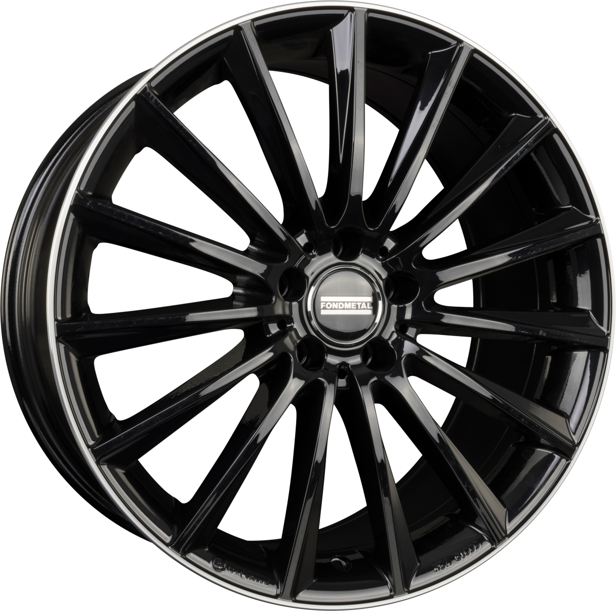 Fondmetal Aidon Glossy Black Machined Lip Alufelge 8x18 Zoll ET48 LK 5x112 ML66.6 – Bild 2