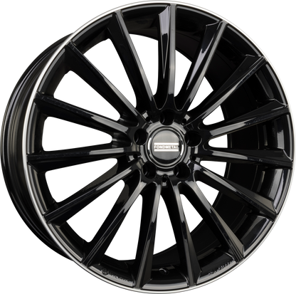 Fondmetal Aidon Glossy Black Machined Lip Alufelge 8x18 Zoll ET48 LK 5x112 ML66.6 – Bild 2