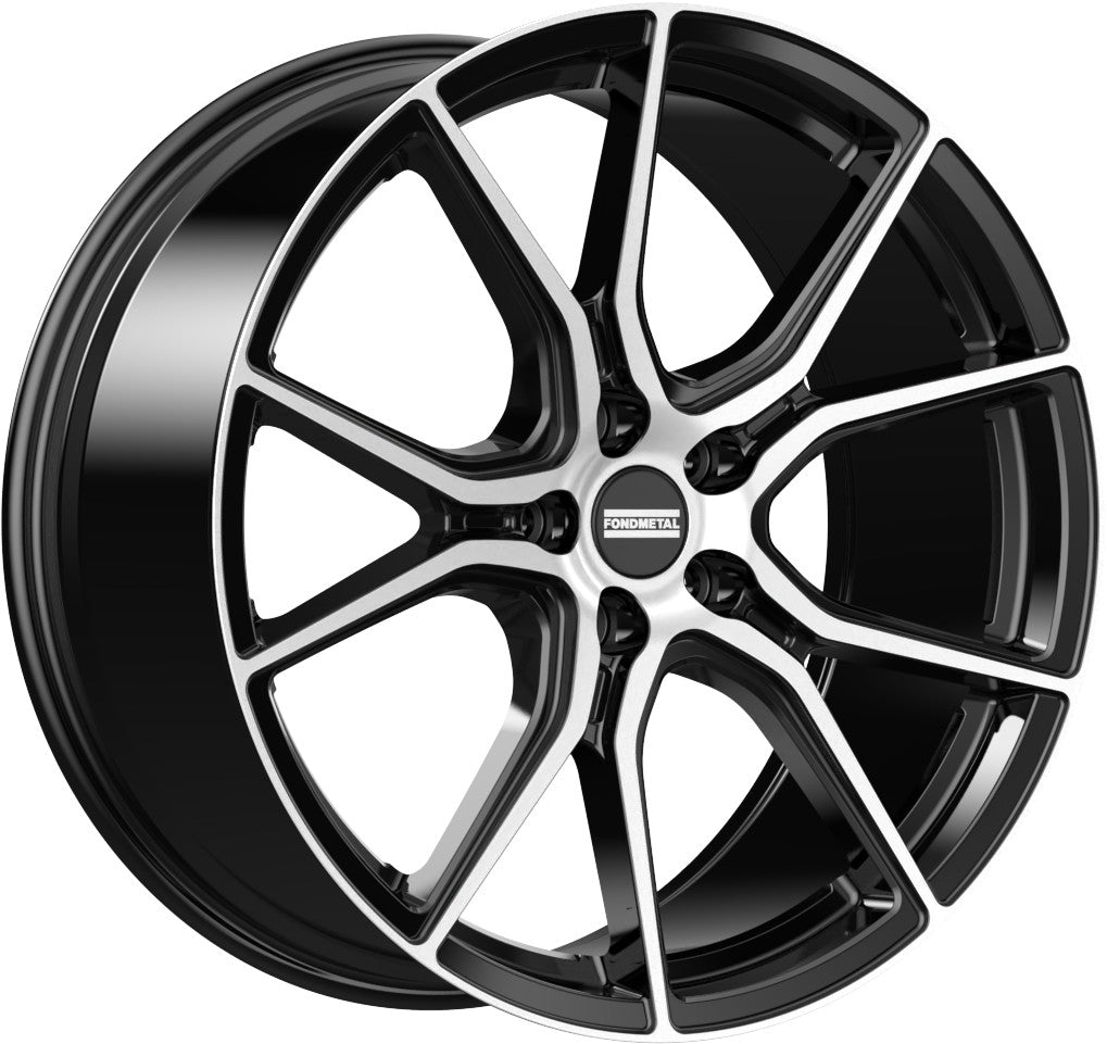 Fondmetal STC-45 glossy black machined Alufelge 10.5x20 Zoll ET45 LK 5x112 ML75