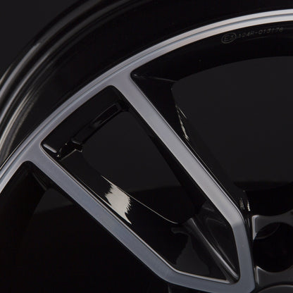 Fondmetal Koros Glossy Black Machined - Diamond Black Alufelge 6.5x16 Zoll ET35 LK 5x114.3 ML66.1 – Bild 3