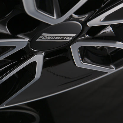 Fondmetal Koros Glossy Black Machined - Diamond Black Alufelge 6.5x16 Zoll ET35 LK 5x114.3 ML66.1 – Bild 4