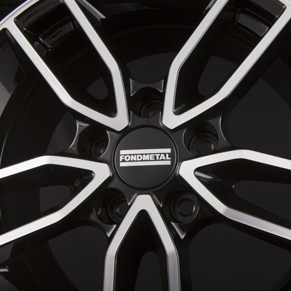 Fondmetal Koros Glossy Black Machined - Diamond Black Alufelge 6.5x16 Zoll ET35 LK 5x114.3 ML66.1 – Bild 5