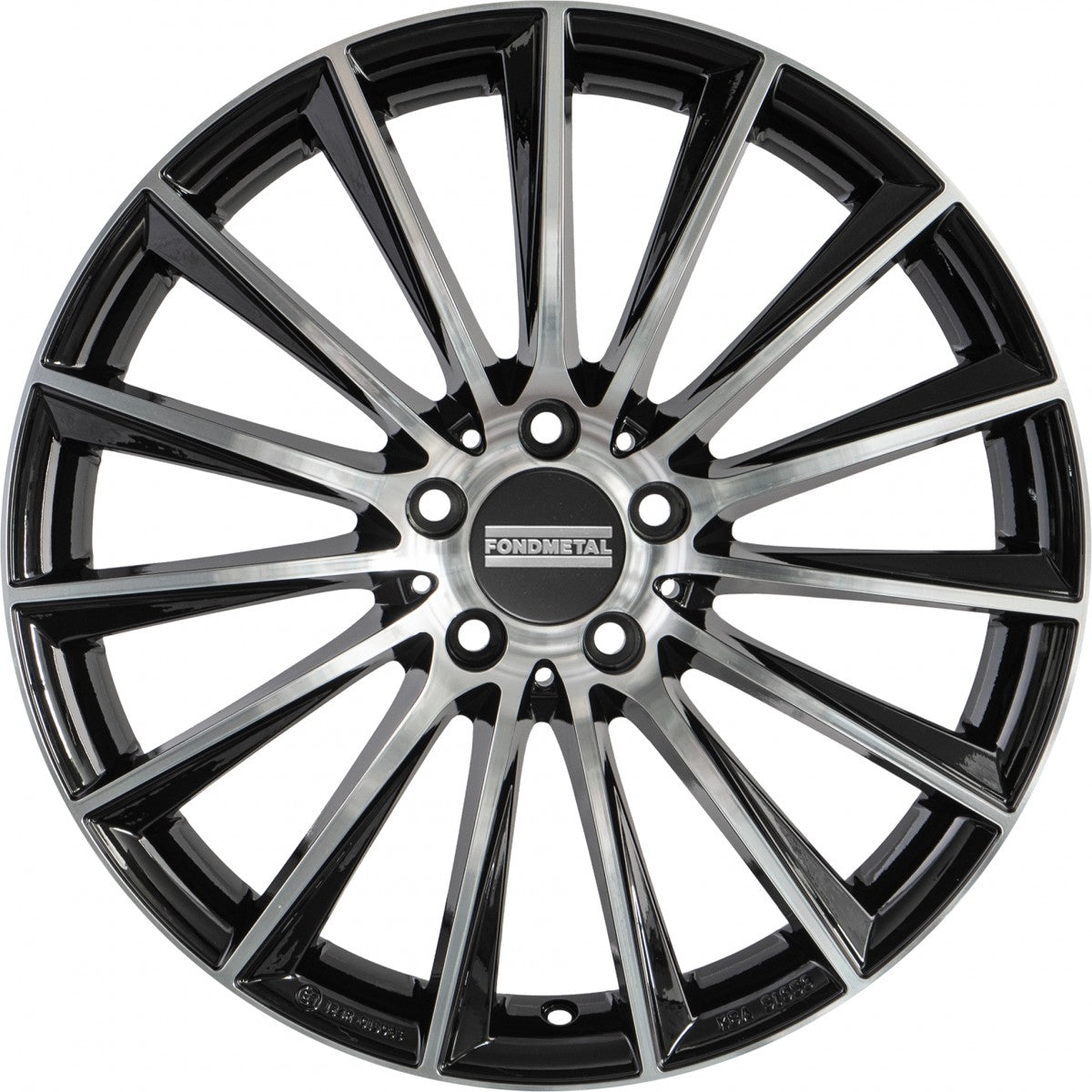 Fondmetal Aidon glossy black machined Alufelge 8x19 Zoll ET38 LK 5x112 ML66.5 – Bild 2