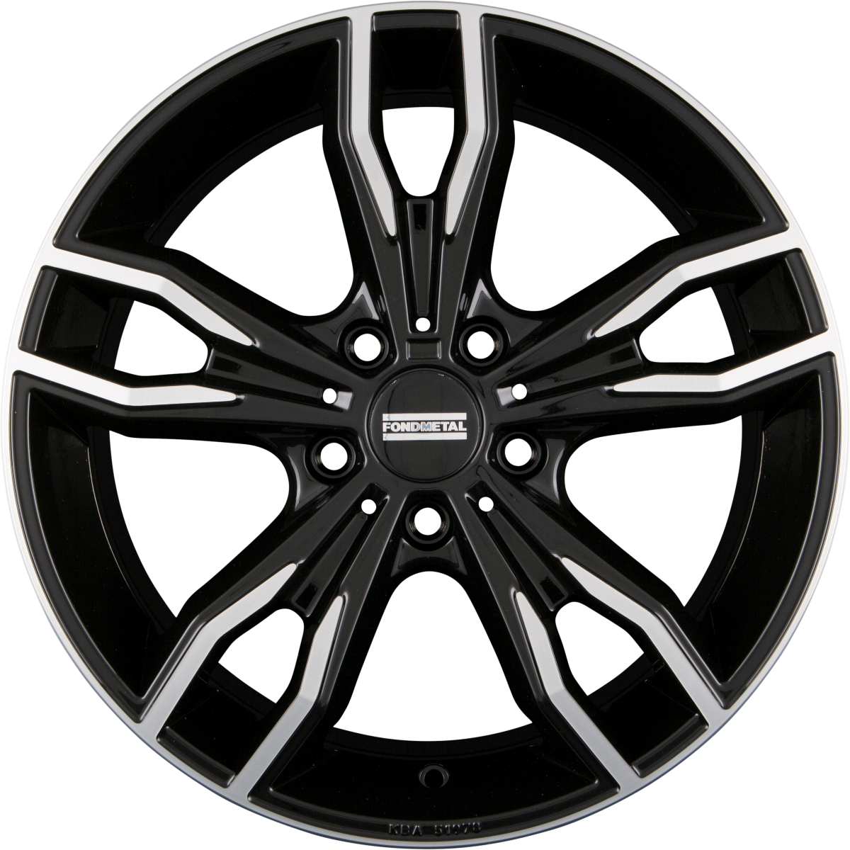 Fondmetal Alke Glossy Black Machined Alufelge 8.5x20 Zoll ET33 LK 5x120 ML72.6