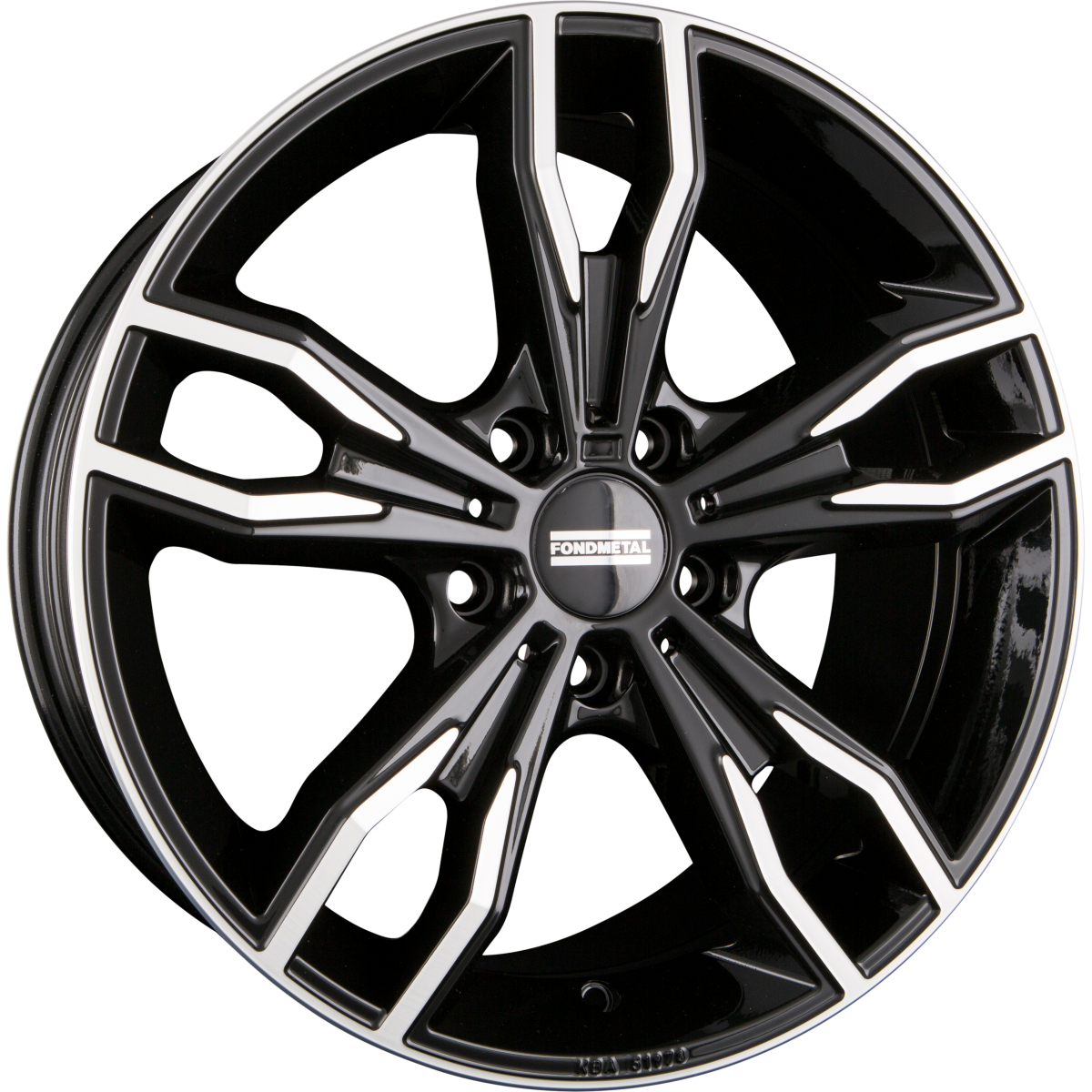 Fondmetal Alke Glossy Black Machined Alufelge 8.5x20 Zoll ET33 LK 5x120 ML72.6 – Bild 2